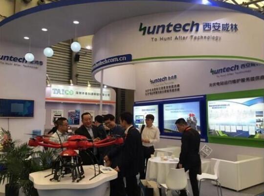 新品發(fā)布，無人機(jī)展示     金鴻泰驚艷亮相SNEC 2017