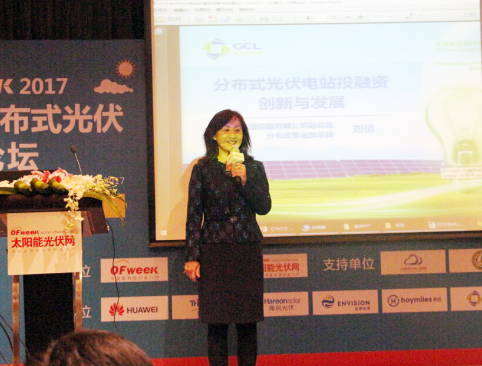 協鑫新能源控股有限公司副總裁、分布式事業(yè)部總裁劉倩演講