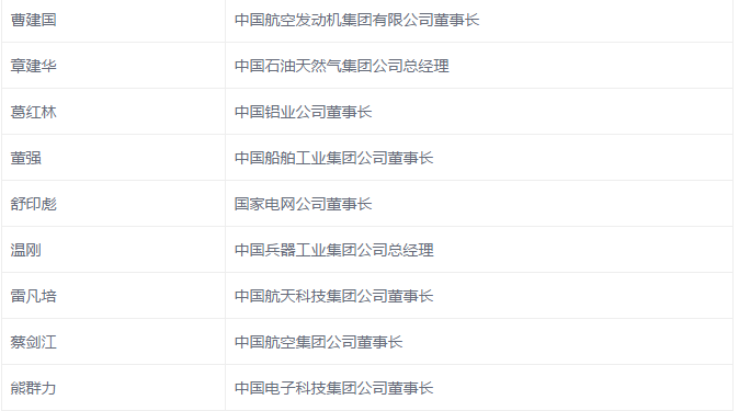 國網(wǎng)、國電投、大唐、神華、三峽等8家能源企業(yè)，總計29家央企大佬入選十九大代表