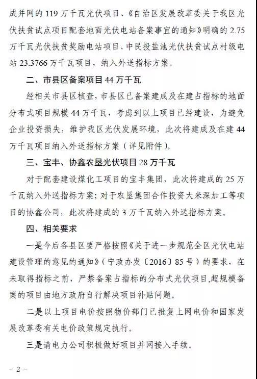寧夏下發(fā)光伏存量項(xiàng)目通知 2.17GW無指標(biāo)的光伏電站解決“黑戶問題”