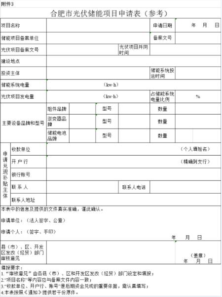 安徽合肥申報2018年第三批光伏度電補(bǔ)貼目錄、光儲系統(tǒng)應(yīng)用、創(chuàng)新示范項(xiàng)目