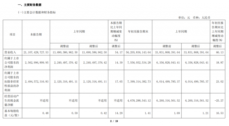 隆基財務(wù)報表